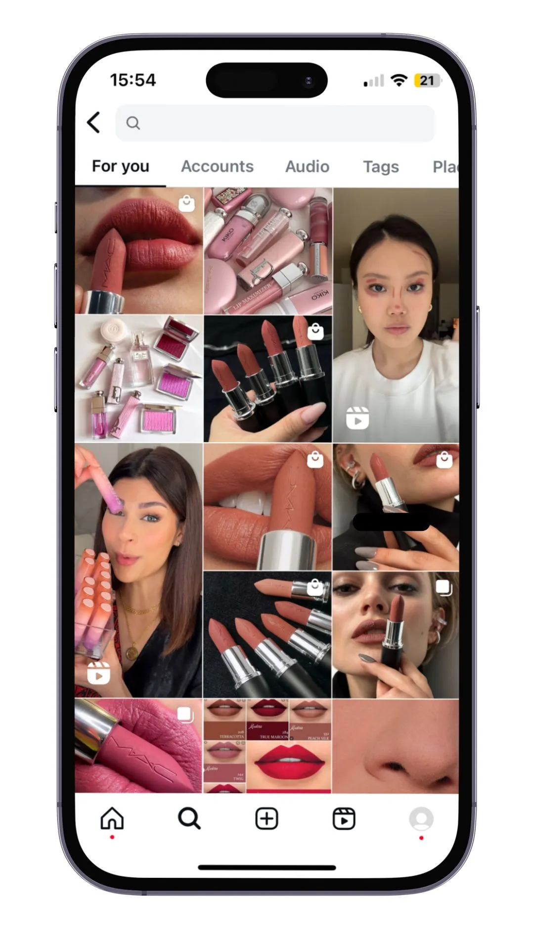 example of Instagram explore ads